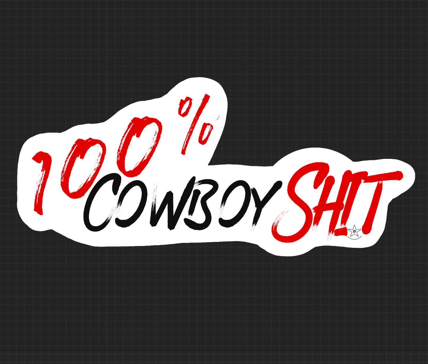 Sticker - 100% Cowboy S…