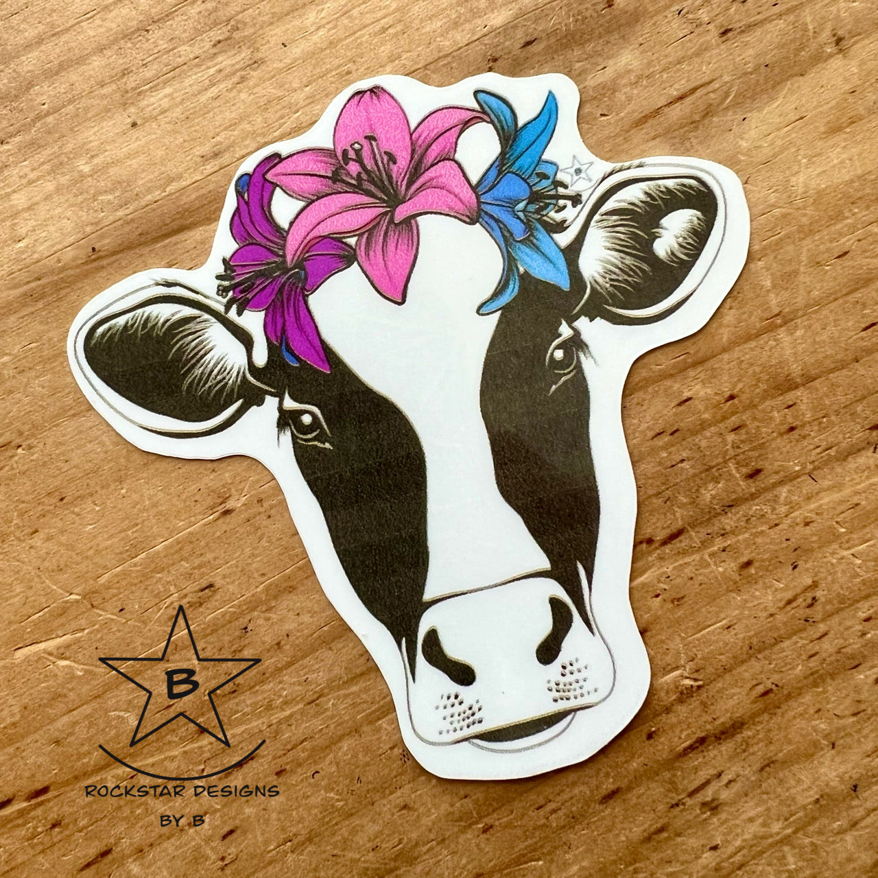 Sticker - Lilies Cow