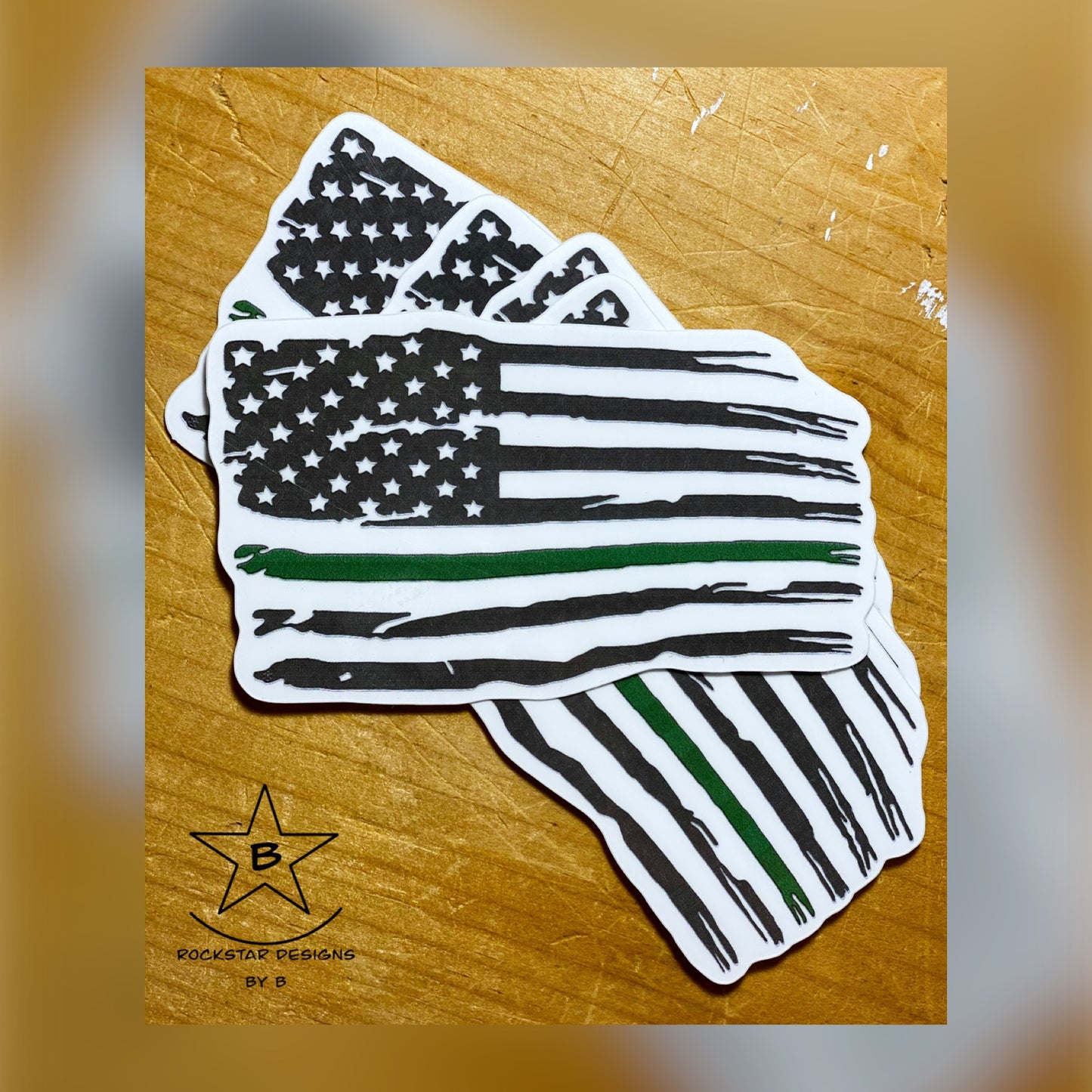 Sticker - Thin Green Line American Flag