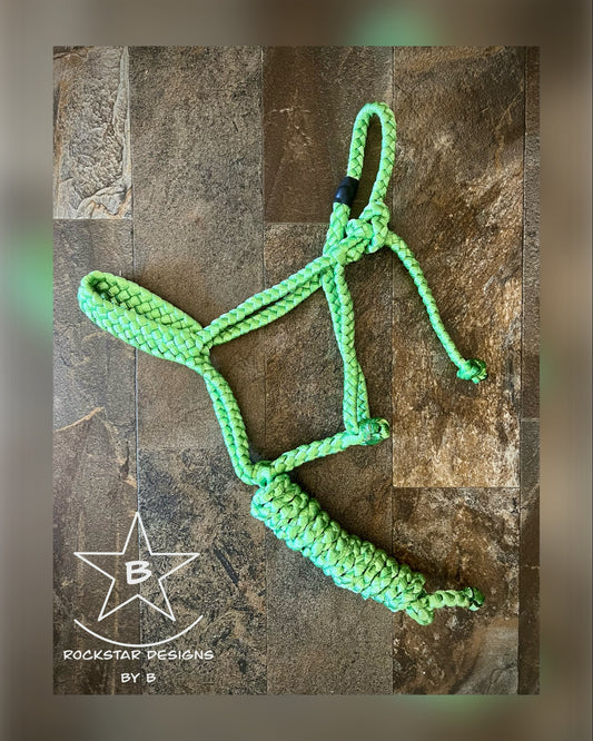 Mule Tape Halter w/10’ Lead - Green