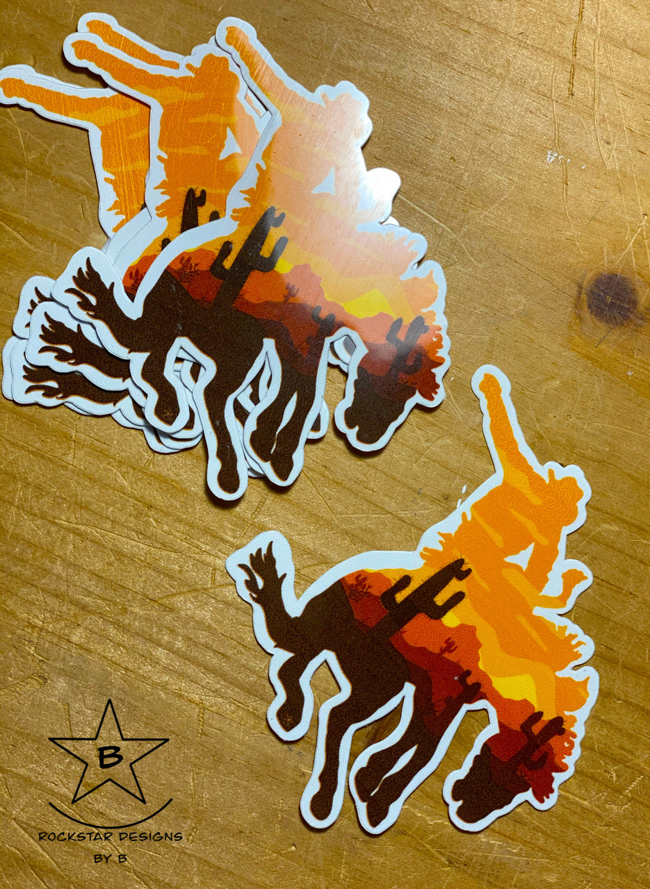 Sticker - Sunset Bronc Rider