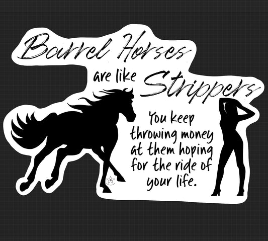 Sticker - Barrel Horses and Strippers