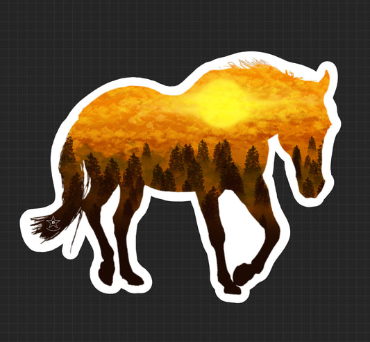 Sticker - Fall Scape Horse