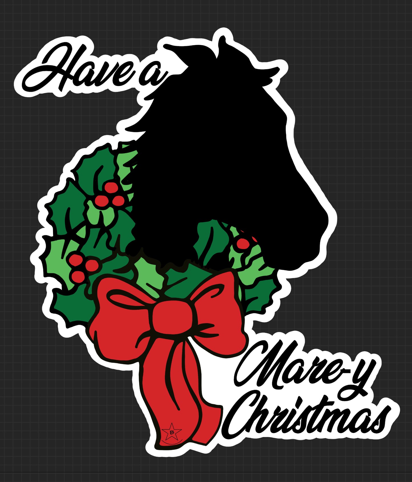 Sticker - Have a Mare-y Christmas