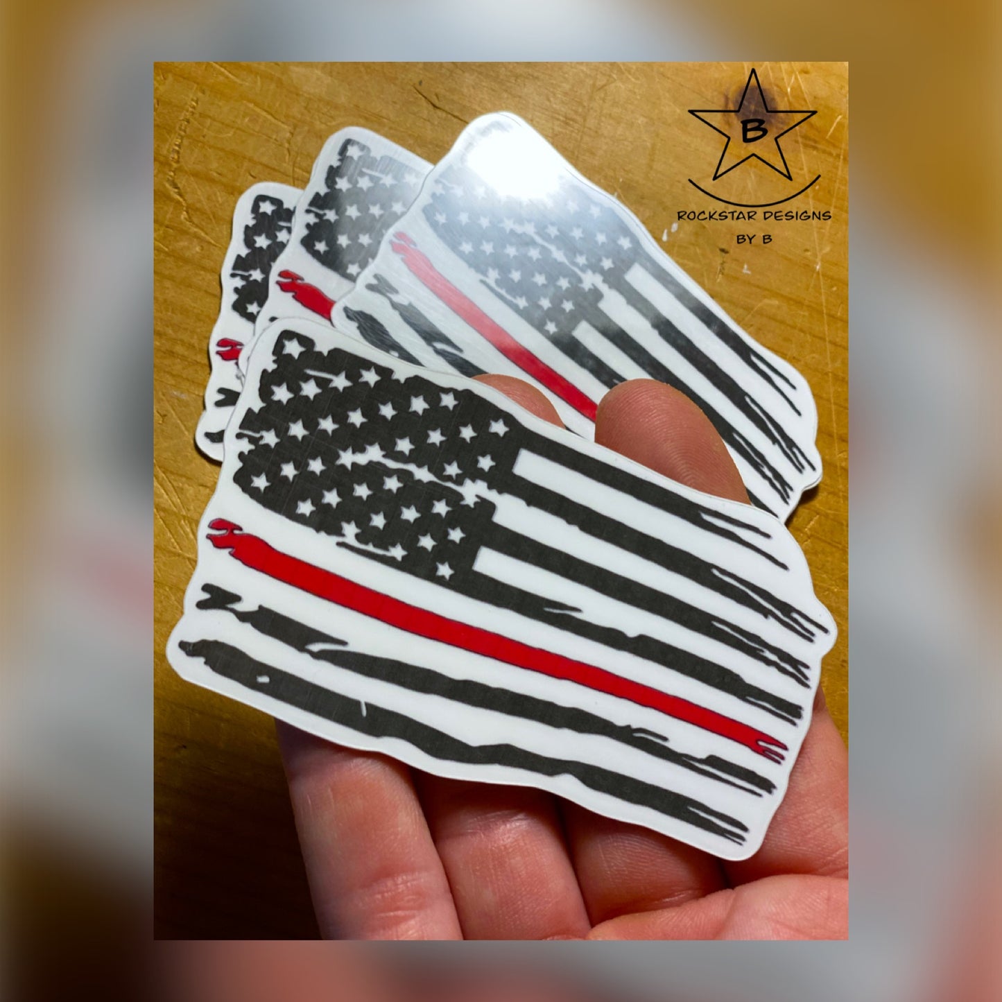 Sticker - Thin Red Line American Flag