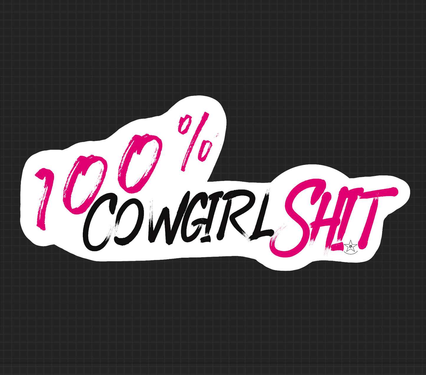 Sticker - 100% Cowgirl S…