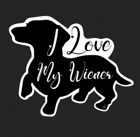 Sticker - I Love My Wiener