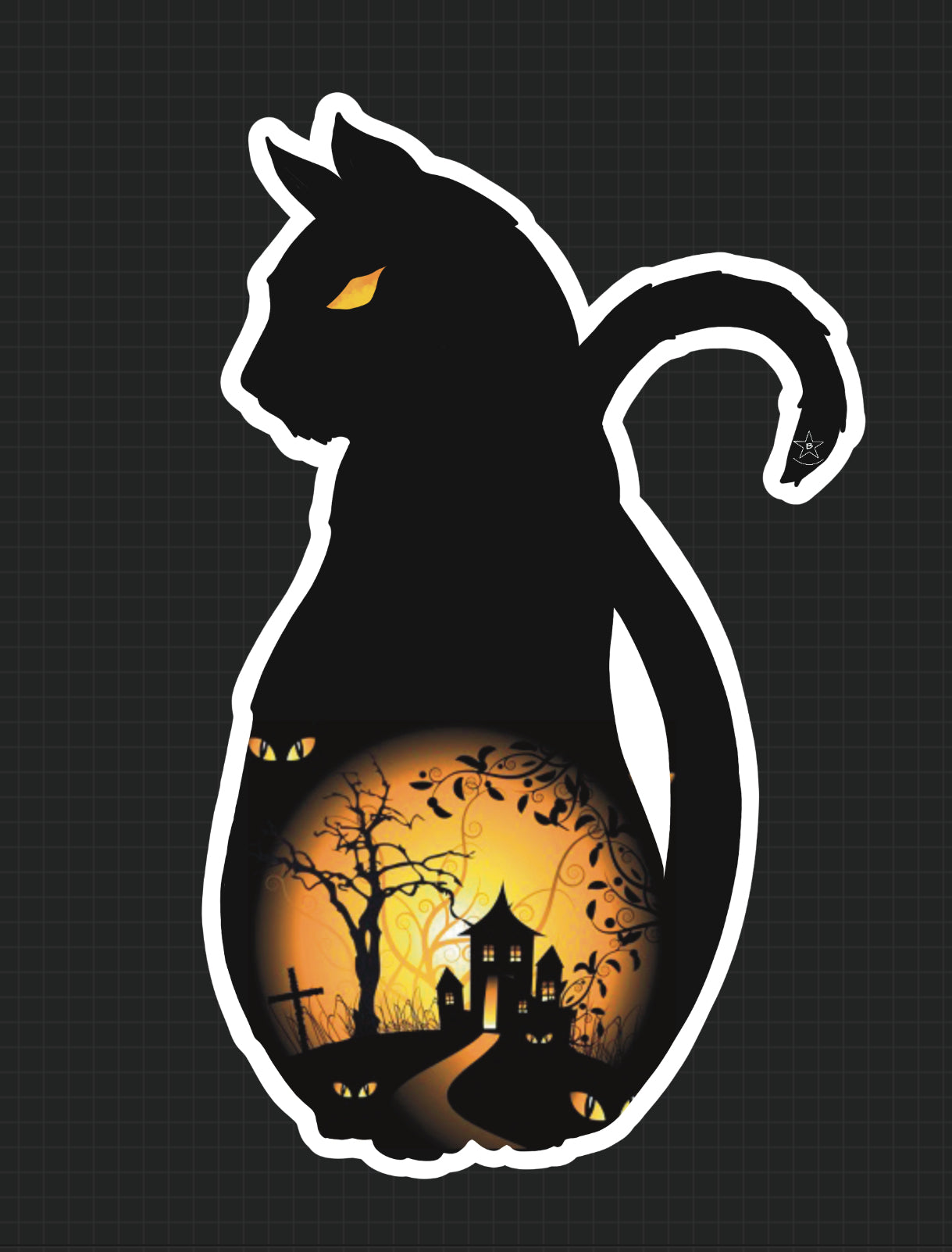 Sticker - Haunted Cat