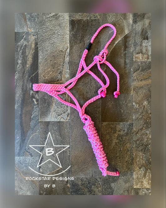 Muletape Halter w/10’ Lead - Pink